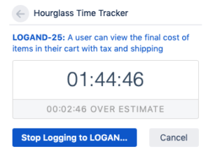Hourglass Time Tracker Inactive
